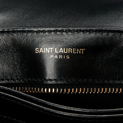 Saint Laurent Calfskin Y Quilted Monogram Toy Loulou Crossbody Bag Black 6 of 12