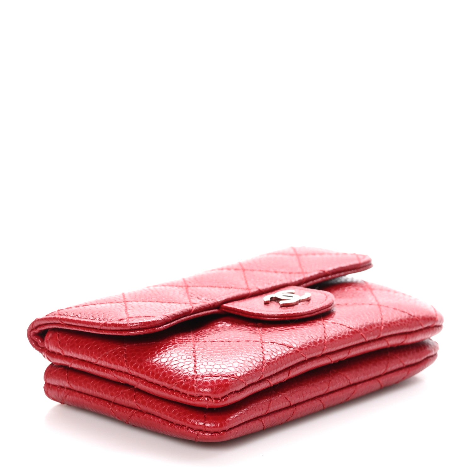 Chanel Caviar Quilted Coin Purse Red 4 of 10