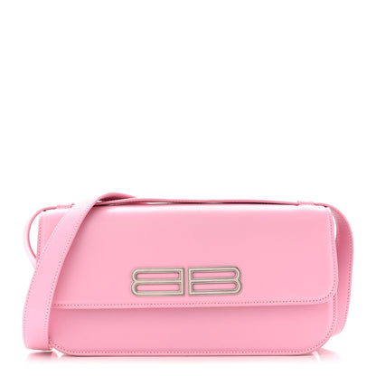 Balenciaga Calfskin Stripe Embossed Medium Gossip Bag Candy Pink 1 of 10