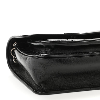 Saint Laurent Crinkled Lambskin Matelasse Monogram Baby Niki Chain Satchel Black 10 of 11