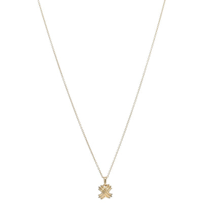 Tiffany 18K Yellow Gold Mini Signature X Pendant Necklace 1 of 4
