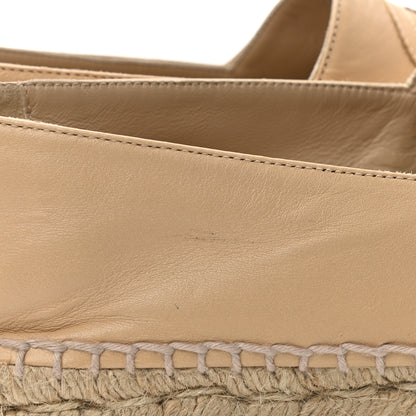 Chanel Lambskin CC Espadrilles 36 Beige Black 10 of 10