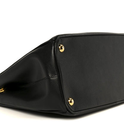 Prada Saffiano Lux Small Galleria Double Zip Tote Black 9 of 11