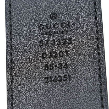 Gucci Textured Dollar Calfskin 40mm Belt 85 34 Black 5 of 5
