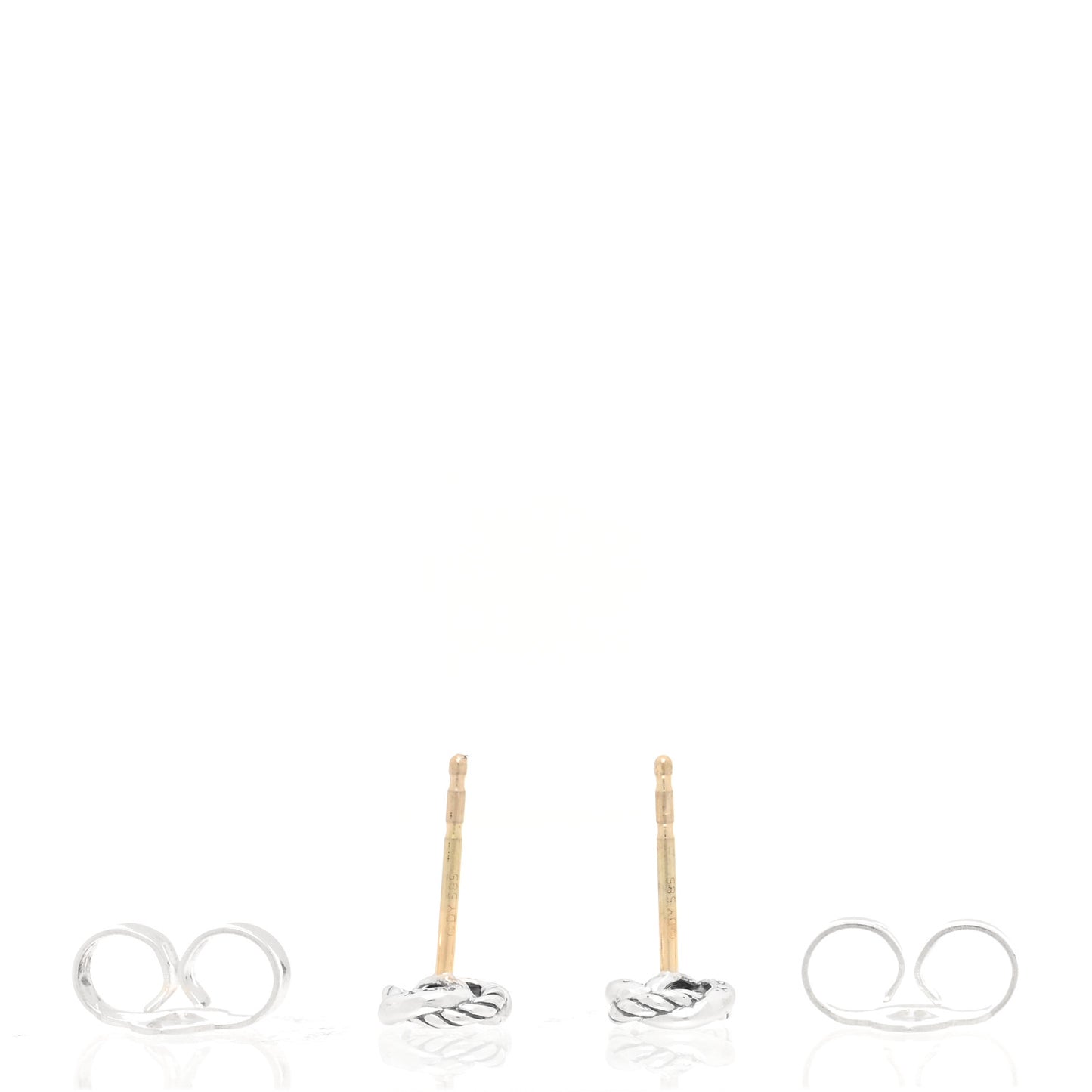 Sterling Silver Diamond 7mm Infinity Stud Earrings