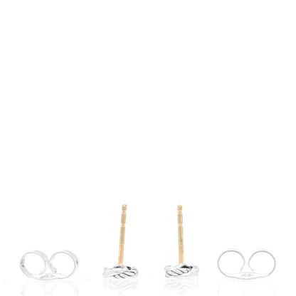 David Yurman Sterling Silver Diamond 7mm Infinity Stud Earrings 3 of 4