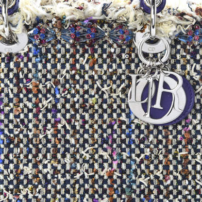 Christian Dior Tweed Fringe Medium Lady Dior Purple 9 of 9