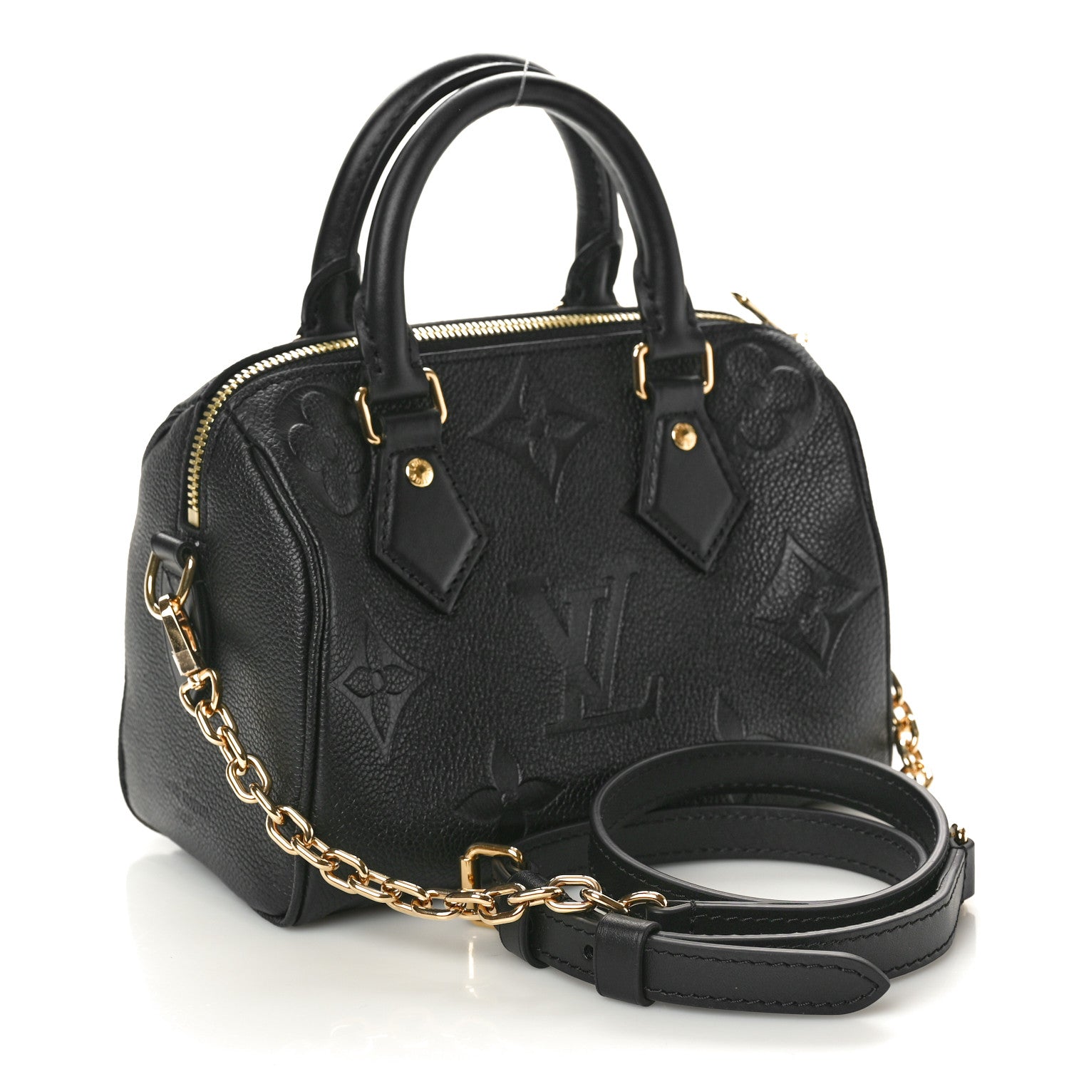 Louis Vuitton Empreinte Monogram Giant Speedy Bandouliere 20 Black 3 of 9