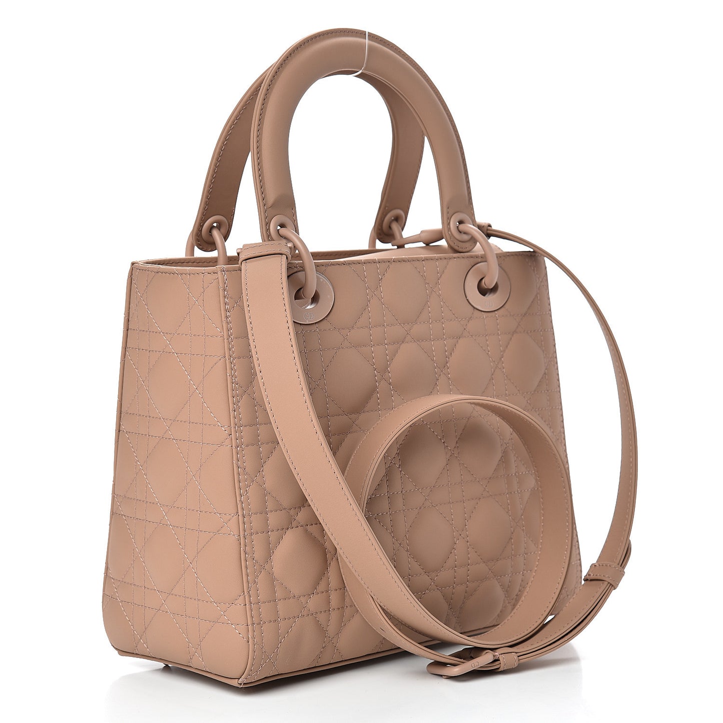 Ultra Matte Calfskin Cannage Medium Lady Dior Beige
