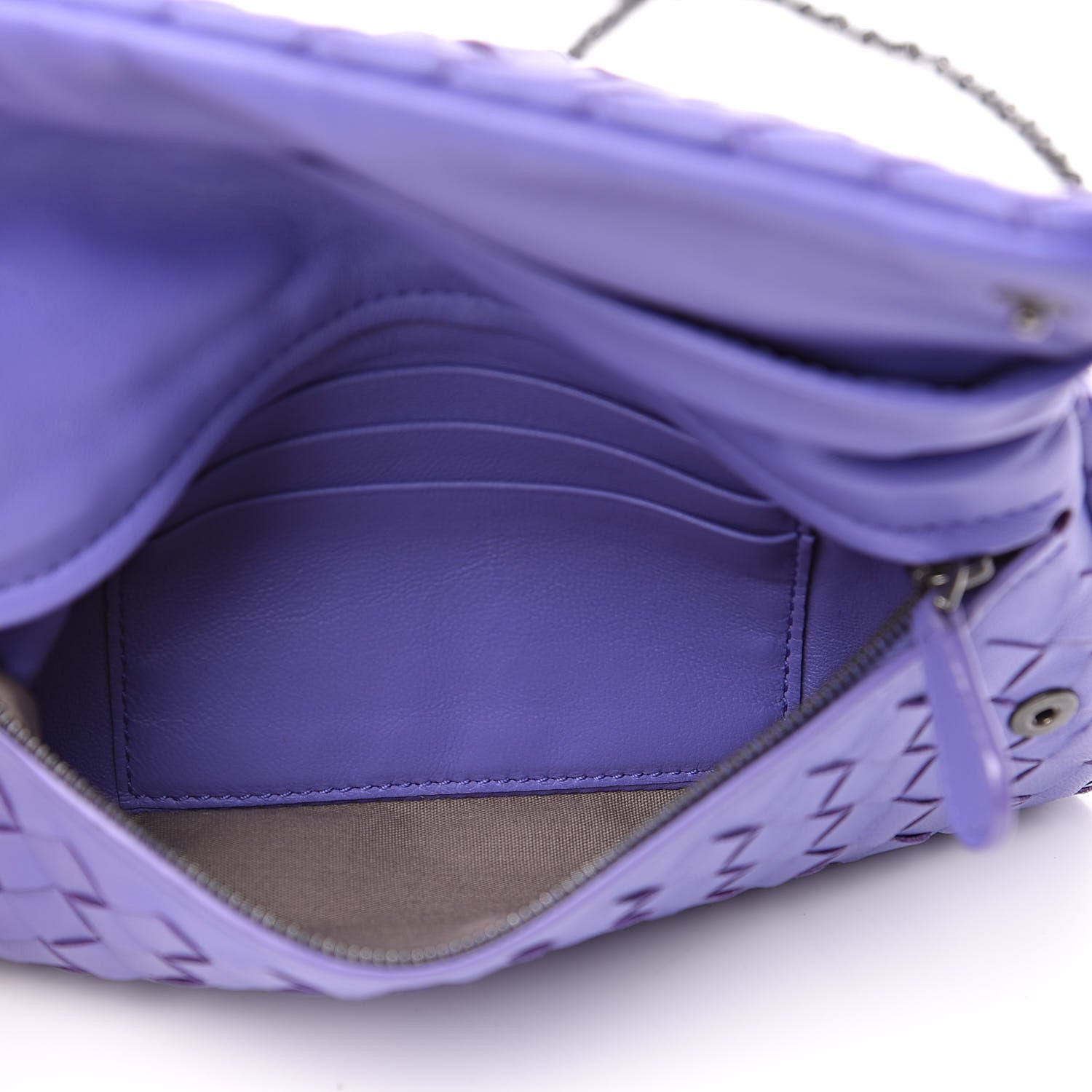 Bottega Veneta Nappa Intrecciato Mini Chain Messenger Lavender 5 of 12