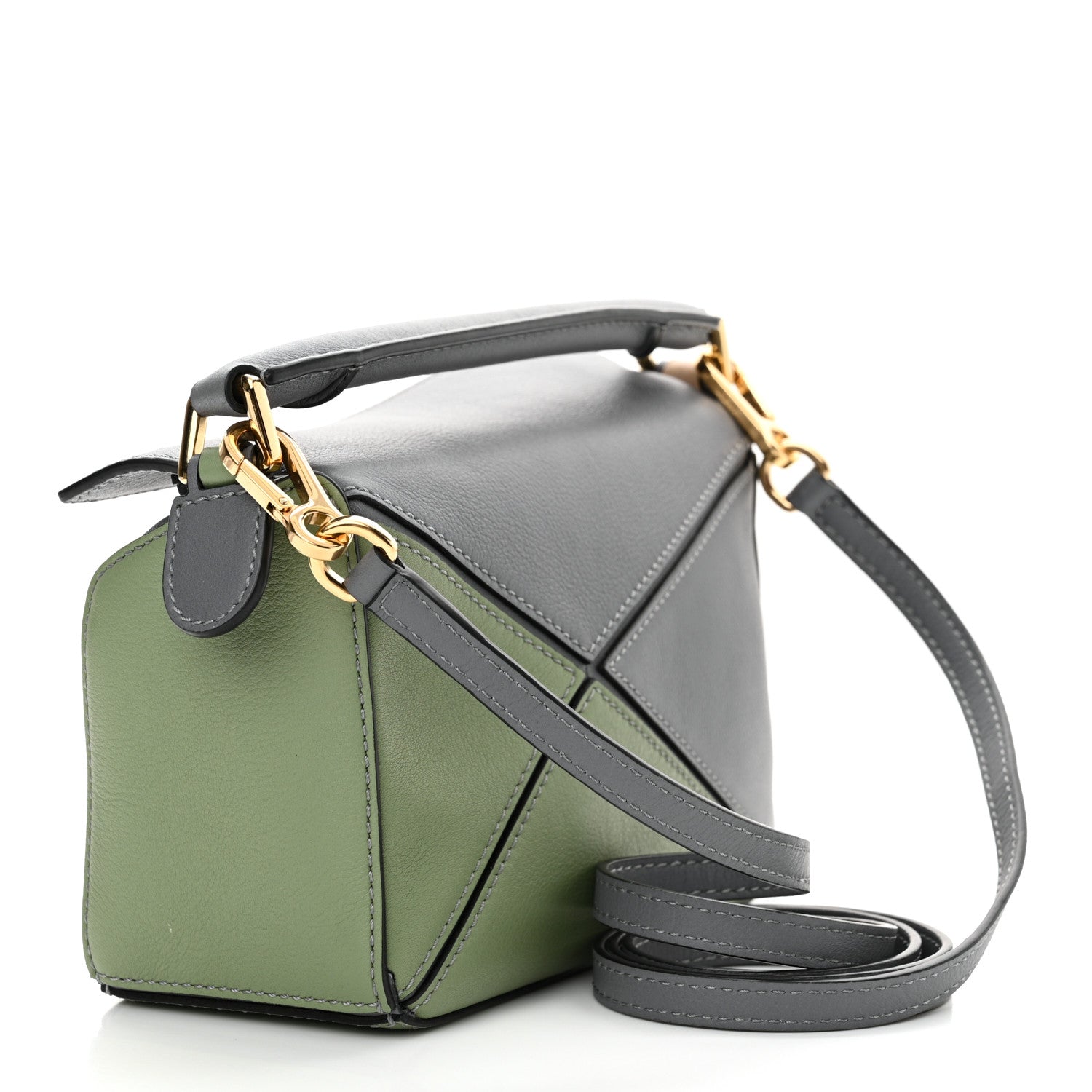 Loewe Calfskin Mini Puzzle Bag Asphalt Grey Nude 3 of 10