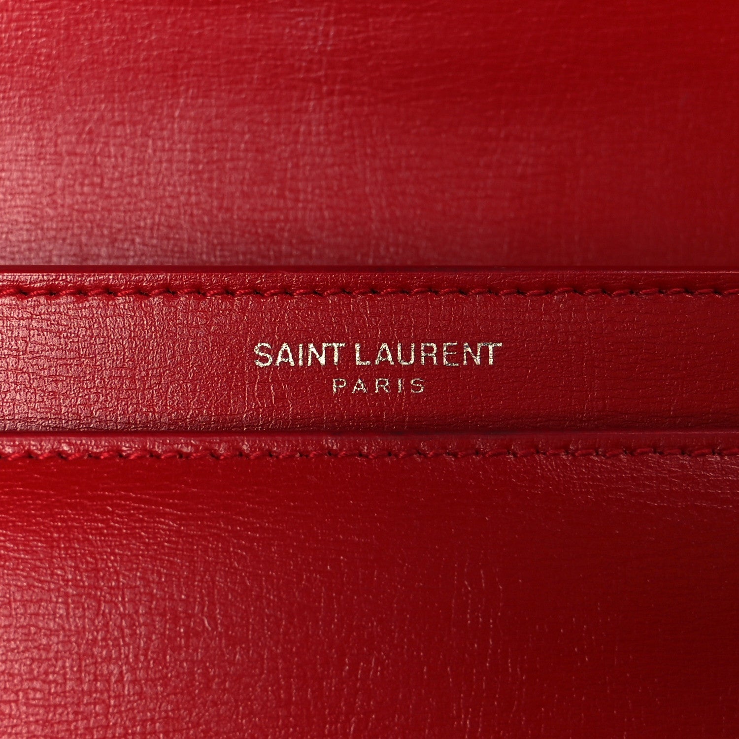 Saint Laurent Calfskin Medium Monogram Sunset Rouge Eros 6 of 11