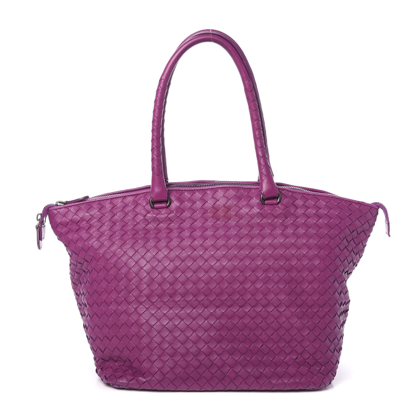 Nappa Intrecciato Top Handle Tote Orchid