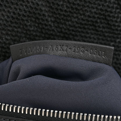 Fendi Mesh Cuoio Romano Vitello Stampa FF 1974 Embossed Logo Plate Mon Tresor Holdall Bag Black 6 of 9