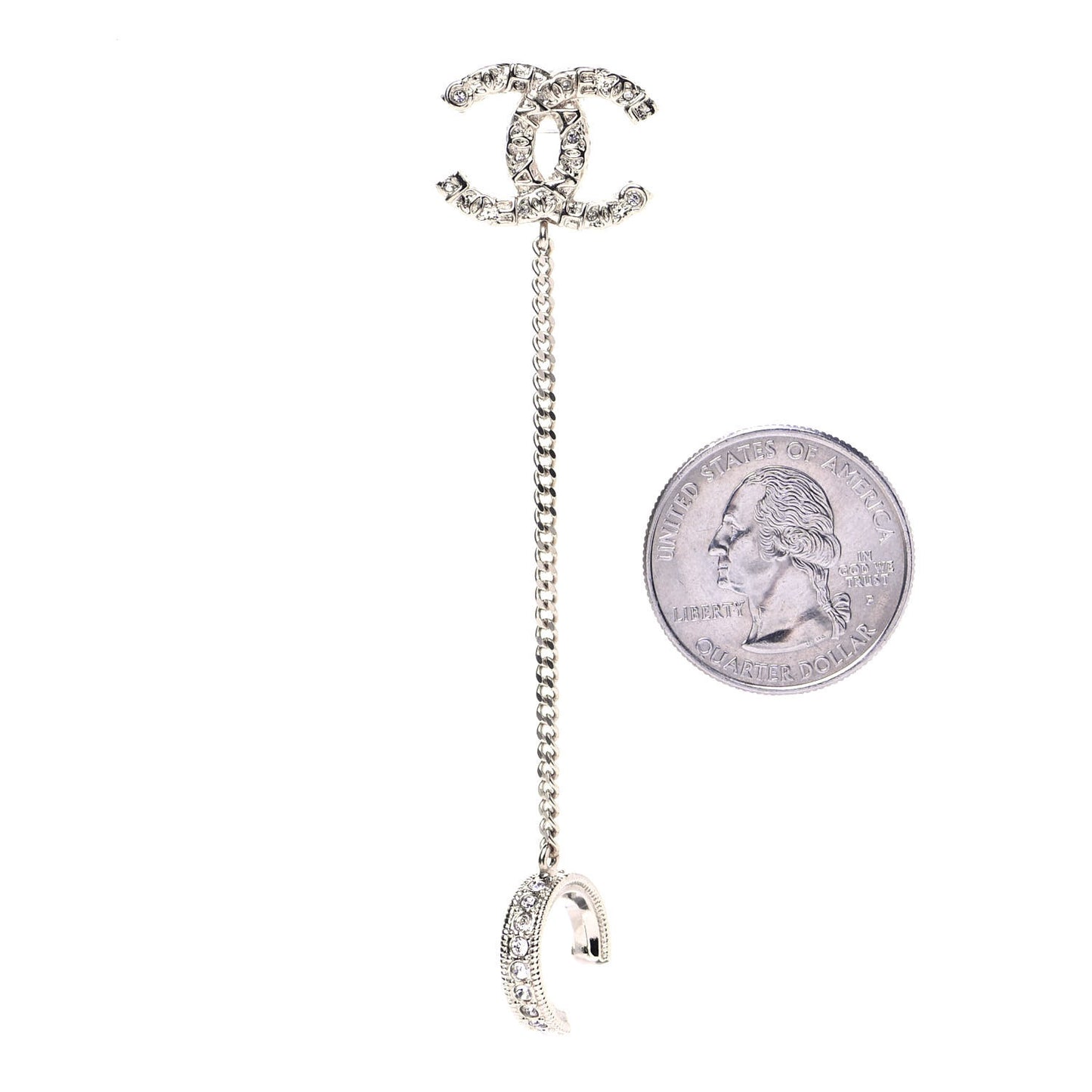 Crystal CC Cuff Single Earring Gold