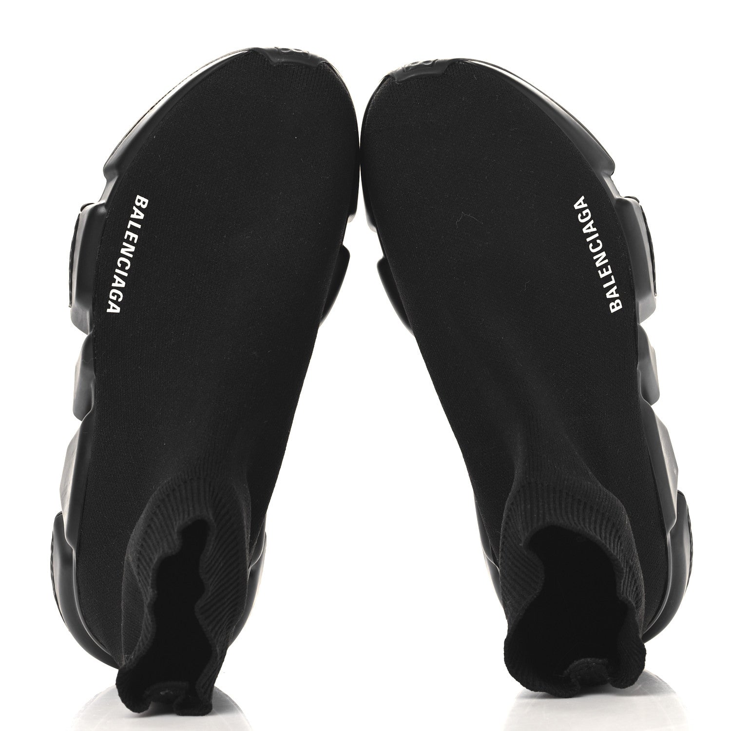 Balenciaga Neoprene Knit Womens Speed Sneakers 39 Black White 2 of 9