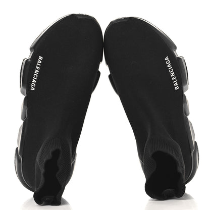 Balenciaga Neoprene Knit Womens Speed Sneakers 39 Black White 2 of 9