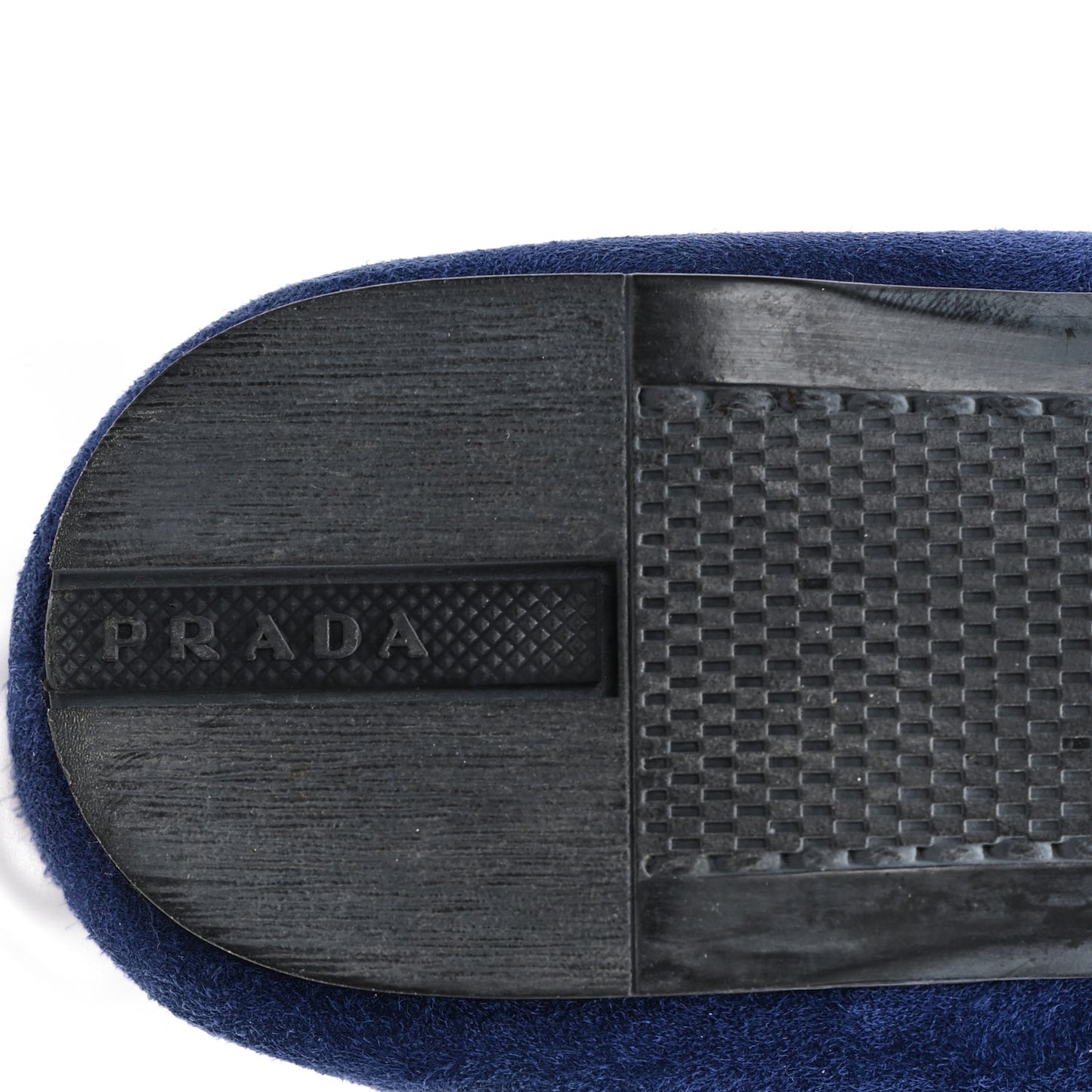 Suede Bow Logo Ballerina Flats 35.5 Blue