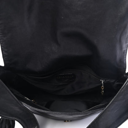 Chanel Lambskin CC Tassel Shoulder Flap Bag Black 4 of 4