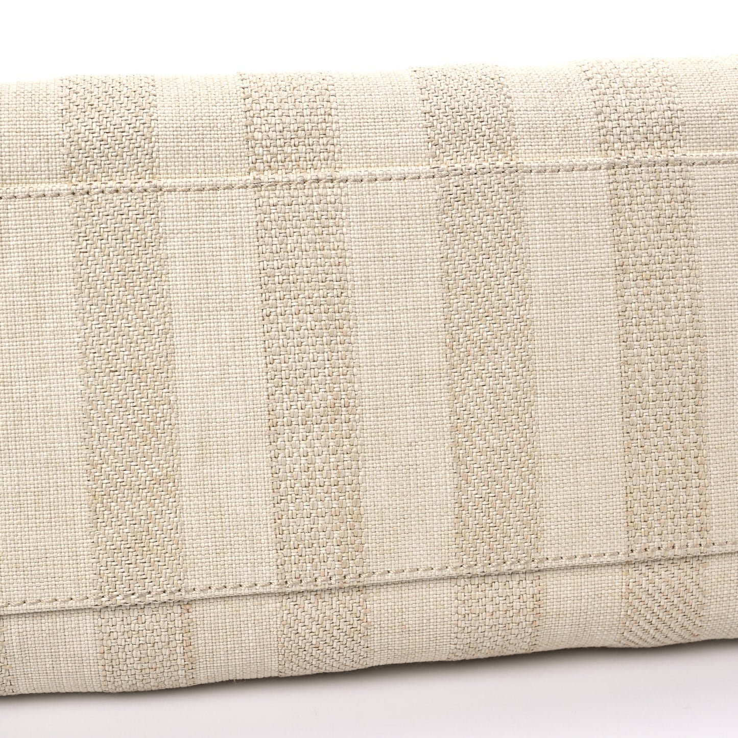 Straw Raffia Calfskin Striped Large Deauville Tote Beige