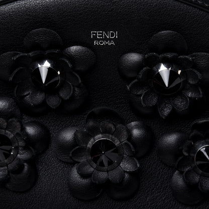 Fendi Vitello Dolce All Over Flowerland Large Backpack Black 12 of 13