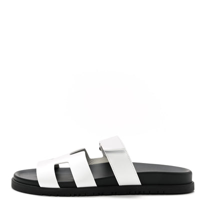 Hermes Calfskin Womens Chypre Sandals 41 White 1 of 9