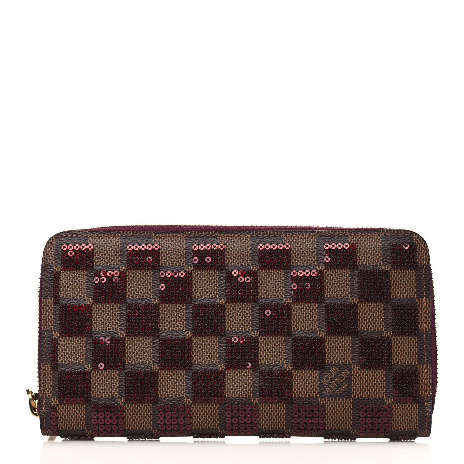 Louis Vuitton Damier Paillettes Zippy Wallet Red 1 of 6