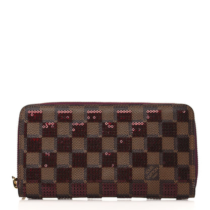 Louis Vuitton Damier Paillettes Zippy Wallet Red 1 of 6