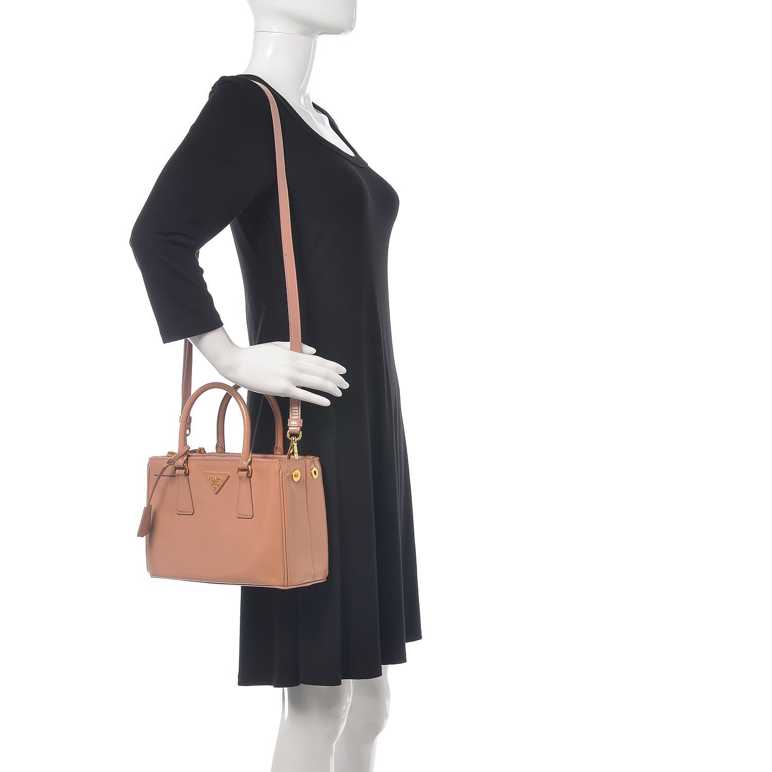 Prada Saffiano Vernice Mini Galleria Double Zip Tote Orchidea 2 of 11
