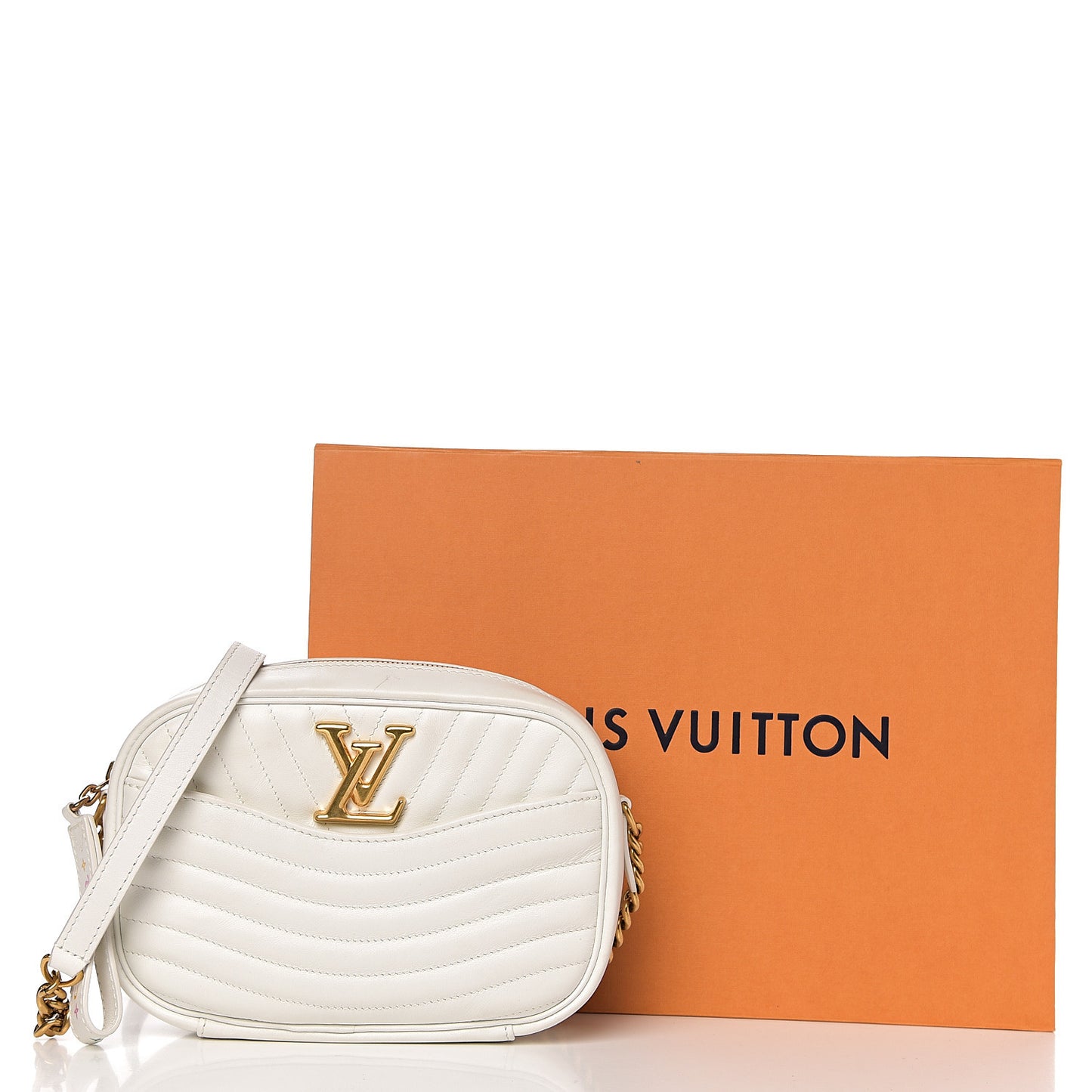 Calfskin New Wave Camera Bag White