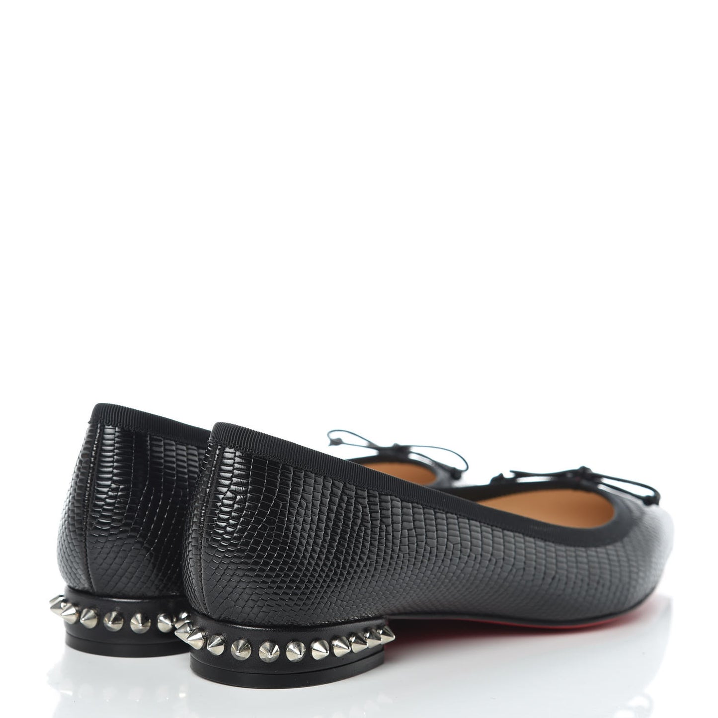Nappa Spiked Hall Flats 36.5 Black