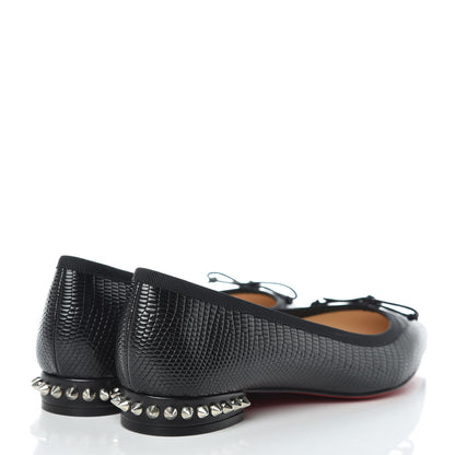 Christian Louboutin Nappa Spiked Hall Flats 36.5 Black 4 of 8