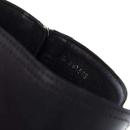 Chanel Calfskin Pearl Cap Toe High Boots 39 Black 9 of 10