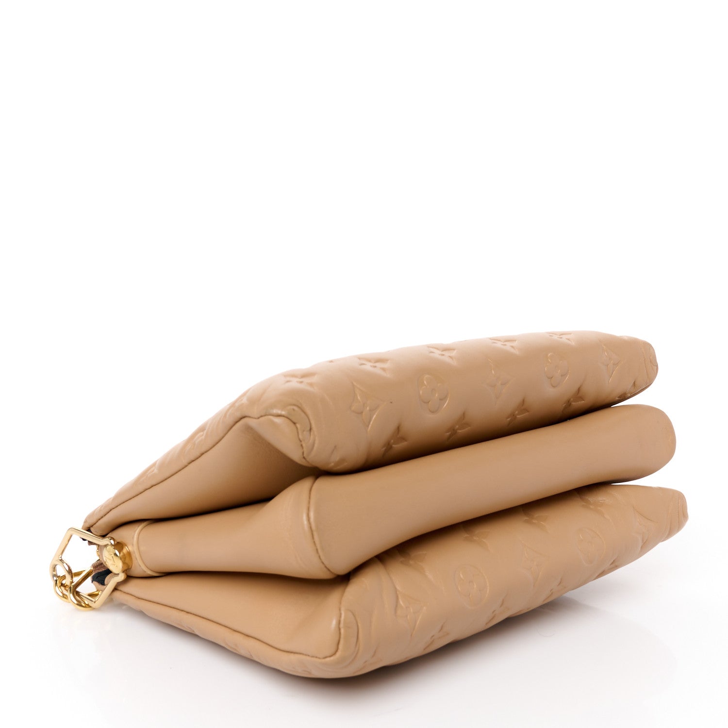 Louis Vuitton Lambskin Embossed Monogram Coussin PM Camel 4 of 11