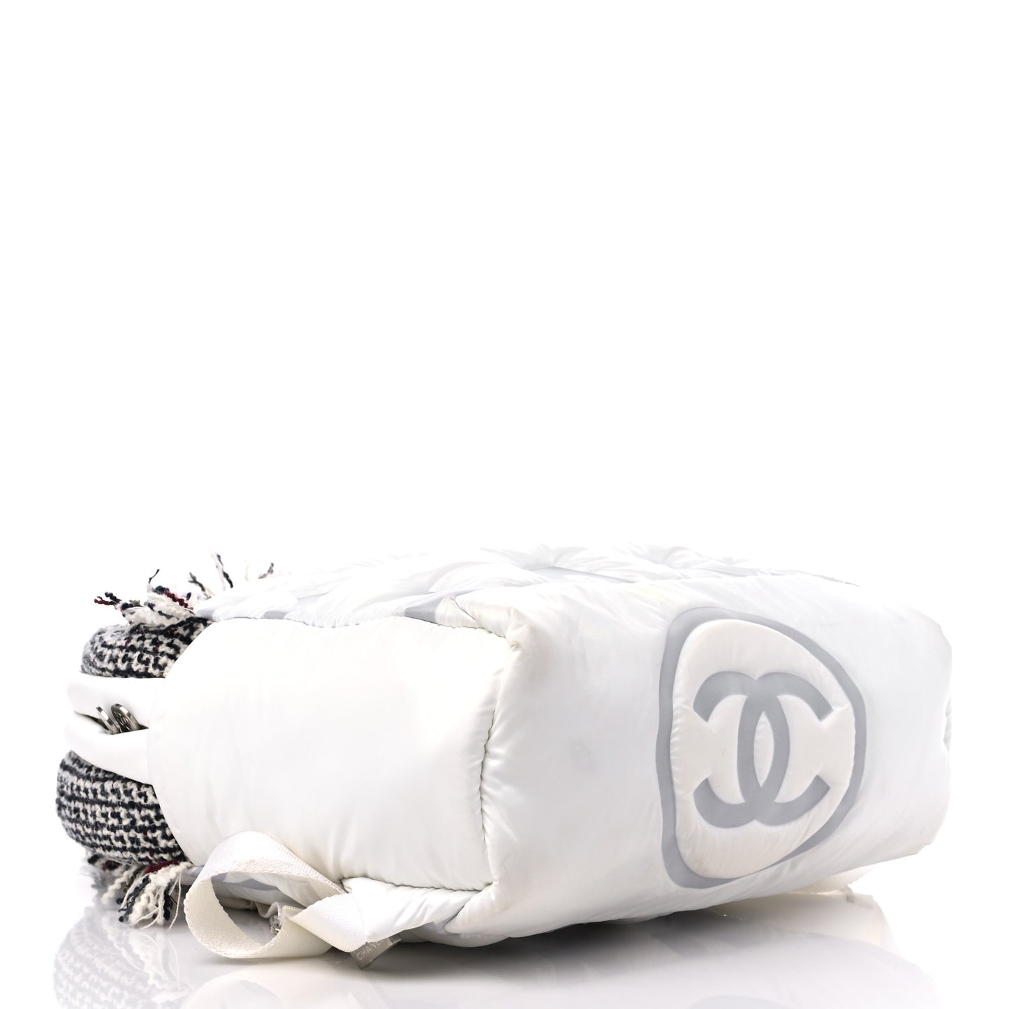 Nylon Tweed Coco Neige Small Doudoune Backpack Ivory