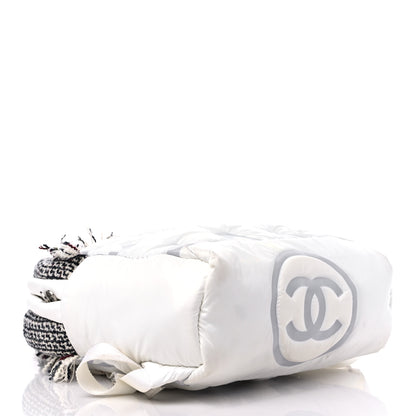 Chanel Nylon Tweed Coco Neige Small Doudoune Backpack Ivory 4 of 12