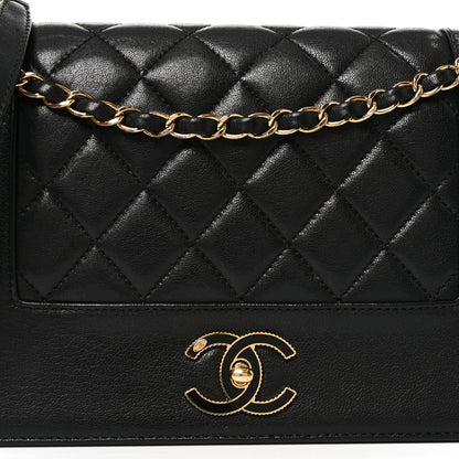 Chanel Sheepskin Quilted Vintage Mademoiselle Flap Black 8 of 11