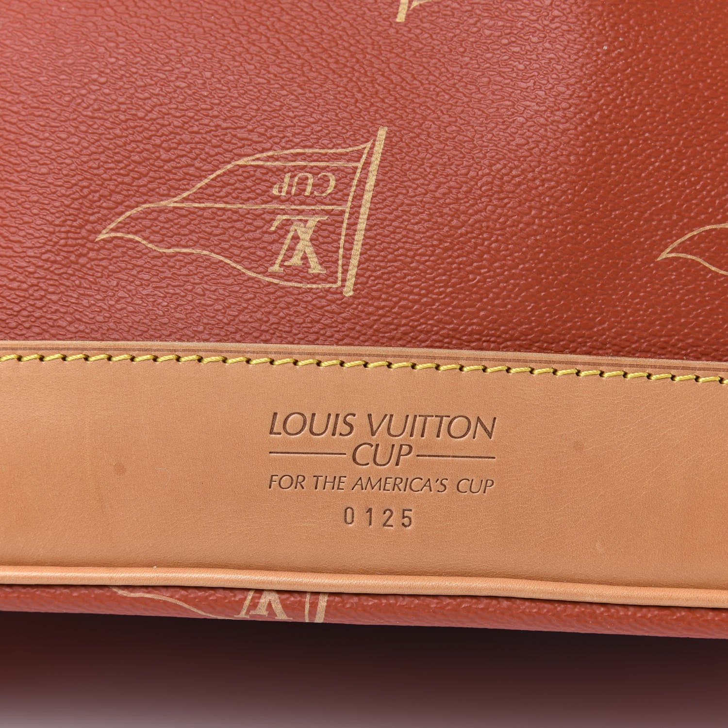 Louis Vuitton Canvas Americas Cup 1995 Saint Tropez Drawstring Bag Red 7 of 10