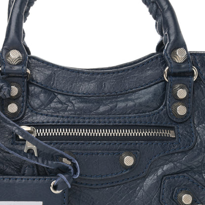 Balenciaga Agneau Giant 12 Silver Hardware Mini City Bleu Obscur 8 of 16