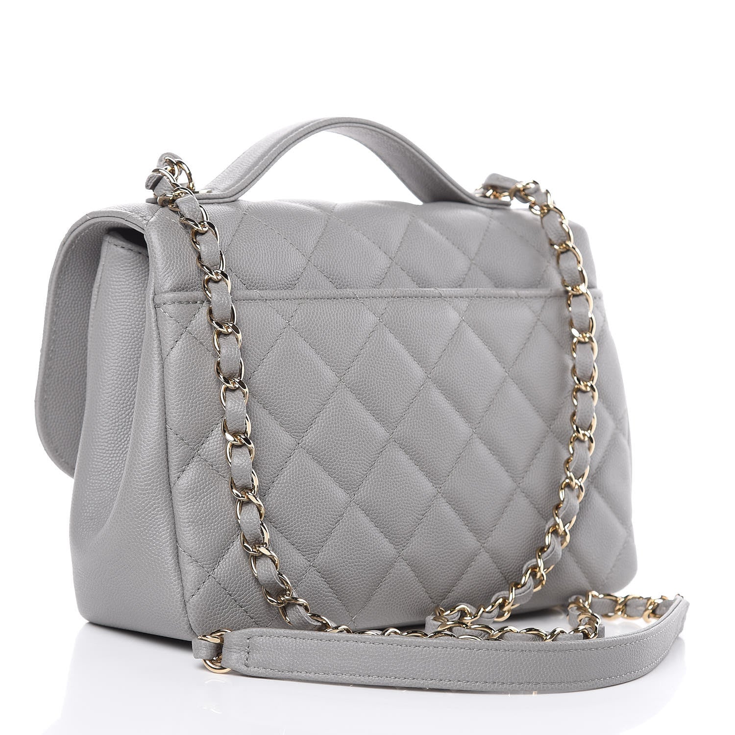 Chanel Caviar Quilted Medium Business Affinity Flap Grey 3 of 10