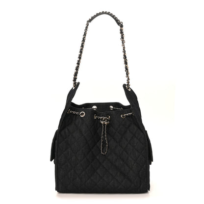 Chanel Denim Quilted Medium Chanel 25 Handbag Dark Blue 1 of 11