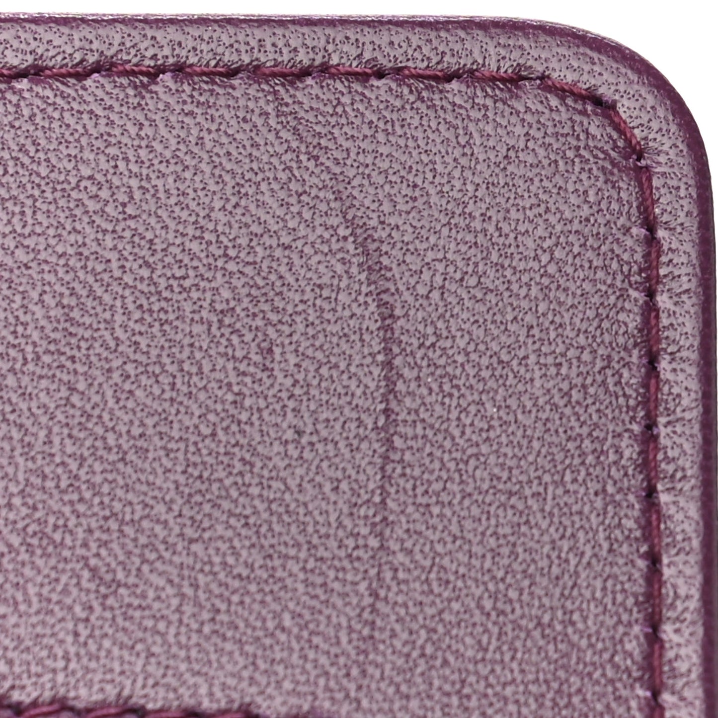 Lambskin Quilted Trendy CC Wallet On Chain WOC Purple