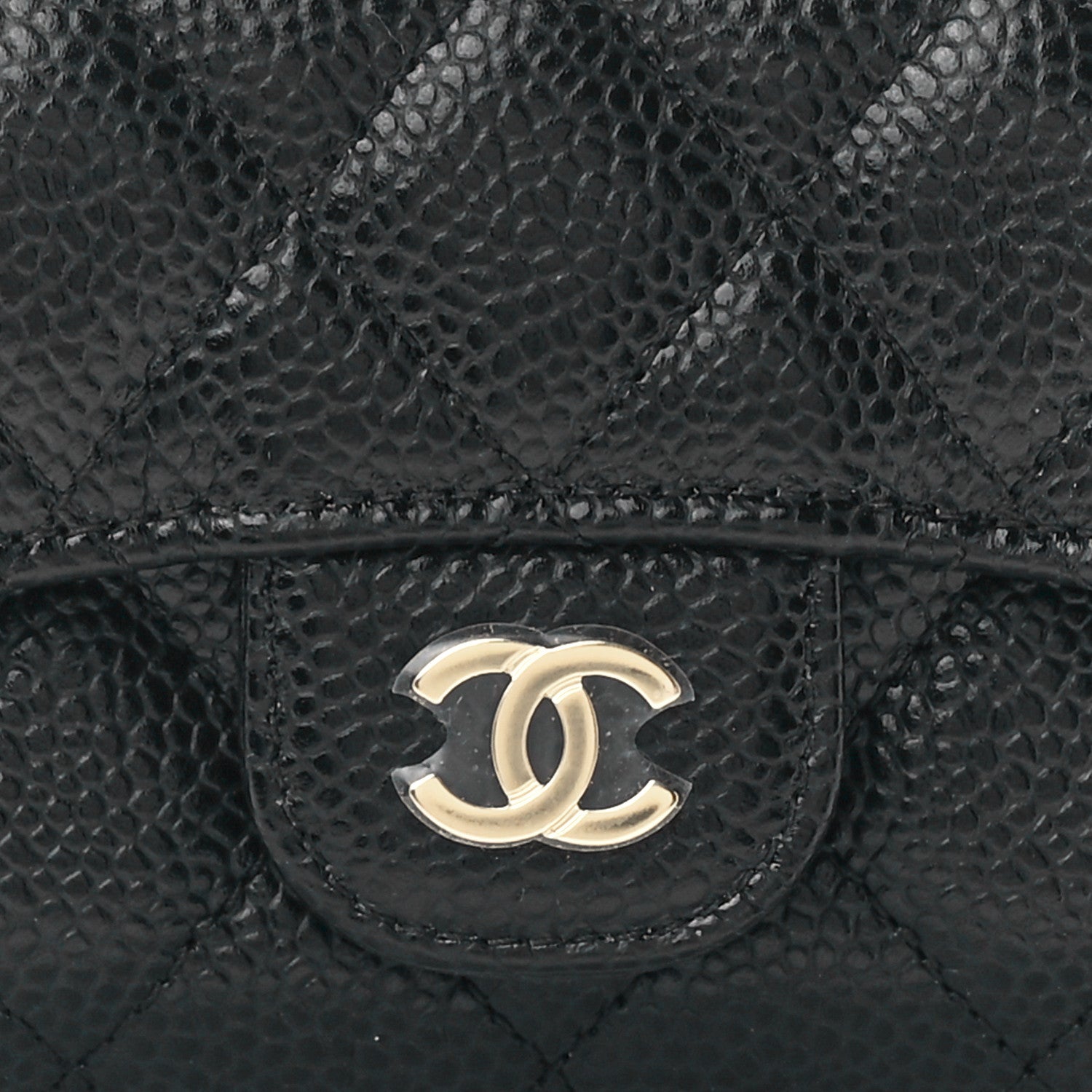 Chanel Caviar Quilted Flap Card Holder Wallet Black 9 of 13