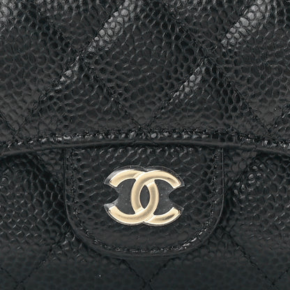 Chanel Caviar Quilted Flap Card Holder Wallet Black 9 of 13