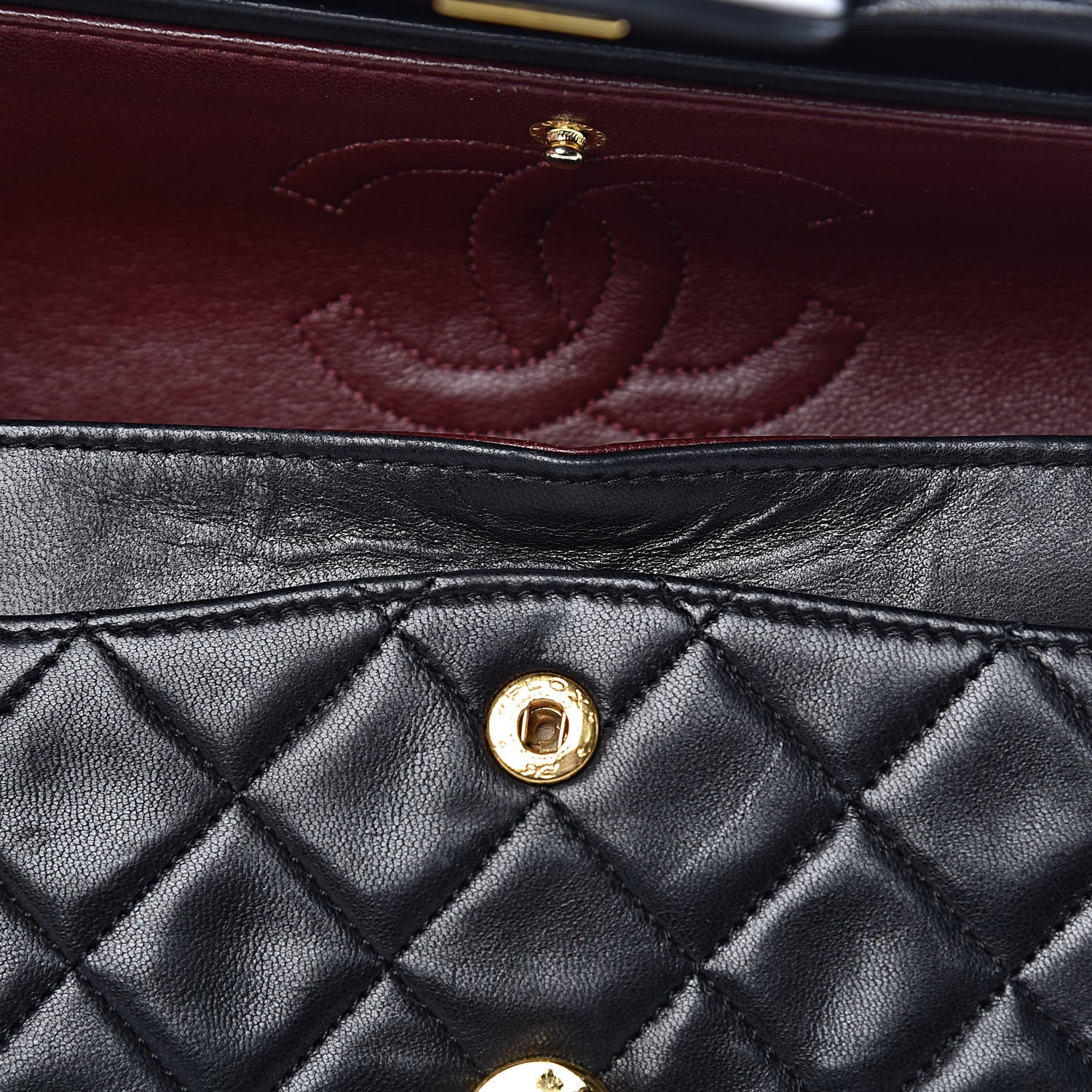 Chanel Lambskin Quilted Small Double Flap Black 9 of 12