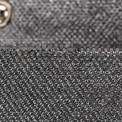 Saint Laurent Metallic Canvas Woven Medium Classic Monogram Kate Satchel Silver 11 of 13