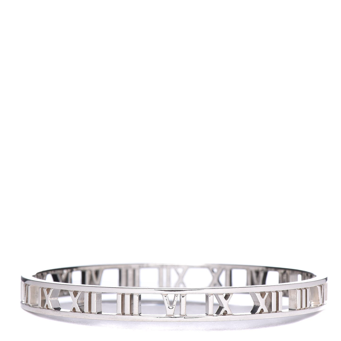 Sterling Silver Narrow Atlas Open Bangle Bracelet