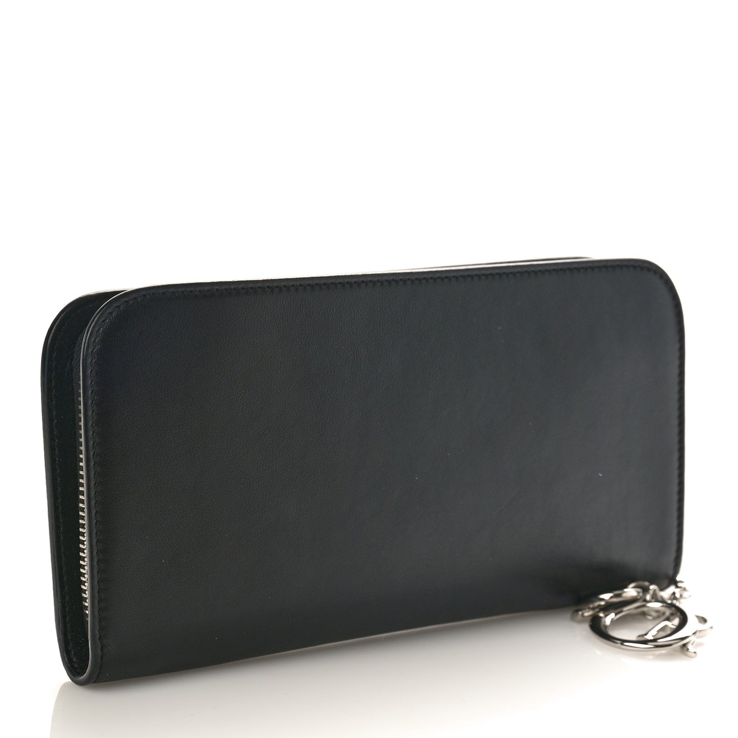 Calfskin Paradise Diorissimo Voyageur Wallet Black