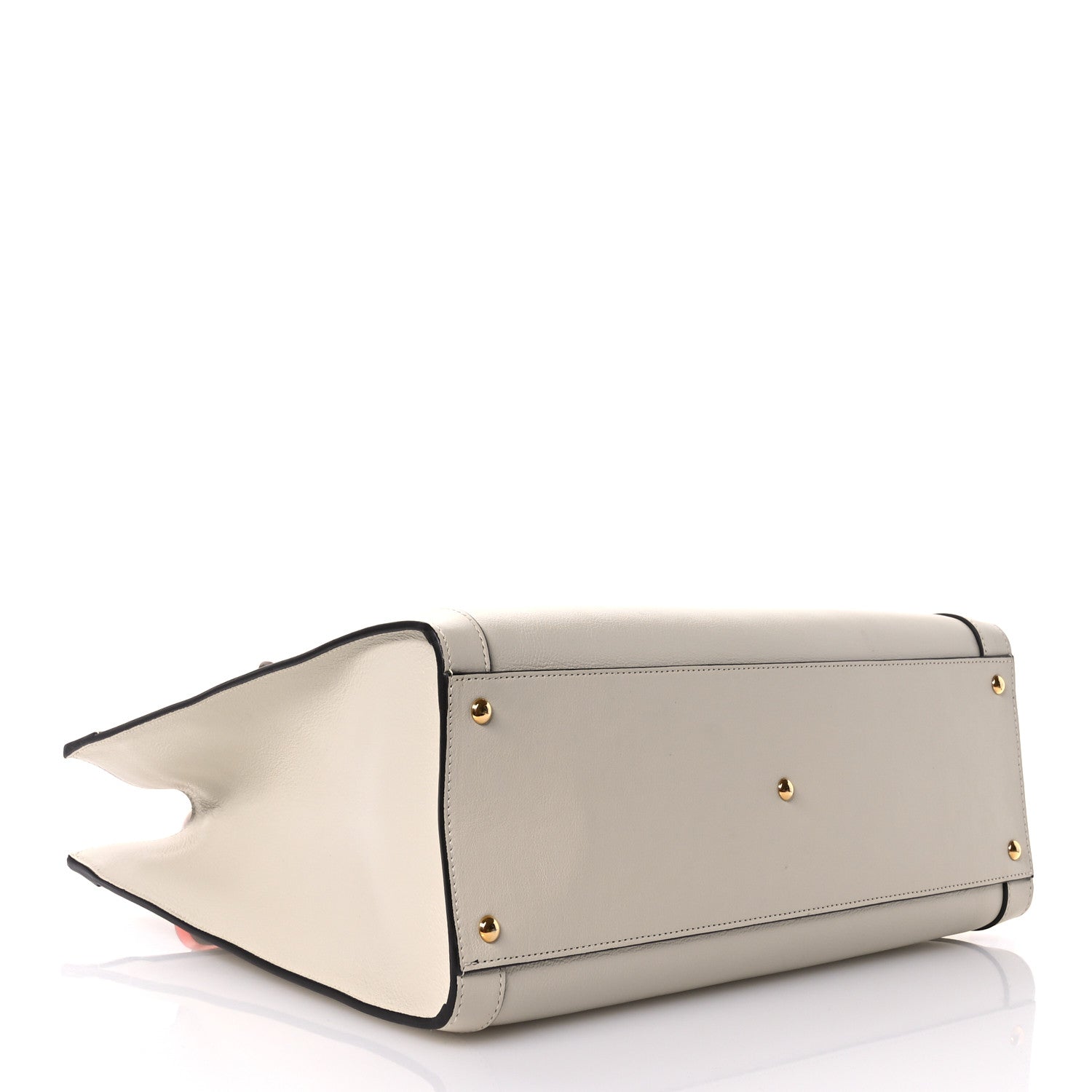 Gucci Wonka Grain Calfskin Medium Diana Tote Bag Mystic White Orange Fluo 4 of 10