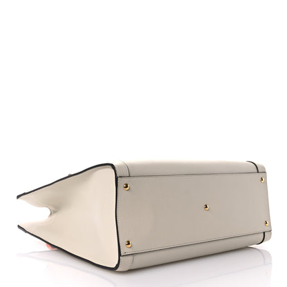 Gucci Wonka Grain Calfskin Medium Diana Tote Bag Mystic White Orange Fluo 4 of 10